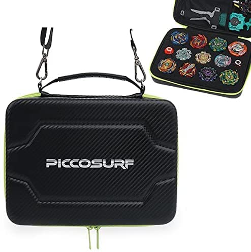 PICCOSURF Battling Tops Soft Carrying Cross Bag Case Storage Organizer with Shoulder Strap for Burst Spinning Tops Launcher Stor