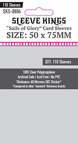 Sleeve Kings ''Sails Of Glory* Card Sleeves 50 X 75 Mm (4X110 Pack, 440 Sleeves)