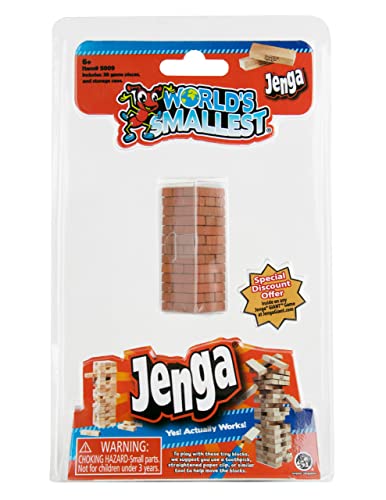 World's Smallest Jenga Miniature Game - Brown Stone, Model 5009