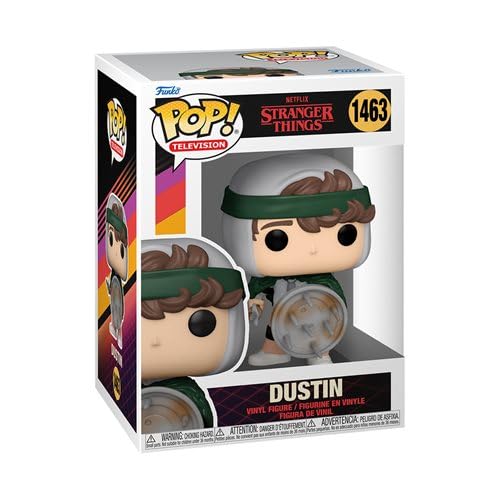 POP! TV Stranger Things Dustin with Shield #1463 - Multicolor Vinyl Figure with Compatible Box Protector Case