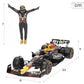 Bburago Die-Cast Car 1:24 Scale Red Bull RB19 with Verstappen #1 Figure, Model 18-28036, Metal Construction