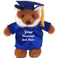Plushland Plush Stuffed Animal Toys 12 Inches Present Gifts for Graduation Day  Personalized Text  Name or Your School Logo on Gown  Best for Any Grad School Kids (Graduation Fox Blue Gown)