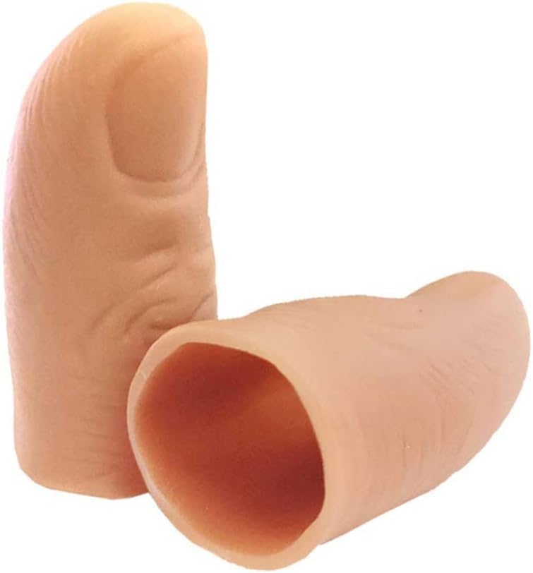 2Pcs Magic Thumb Lights, Finger Lights Magic Trick Fingers Led Magic Thumb Prank Toys Light Up Flashing Fingers Tips Appearing L