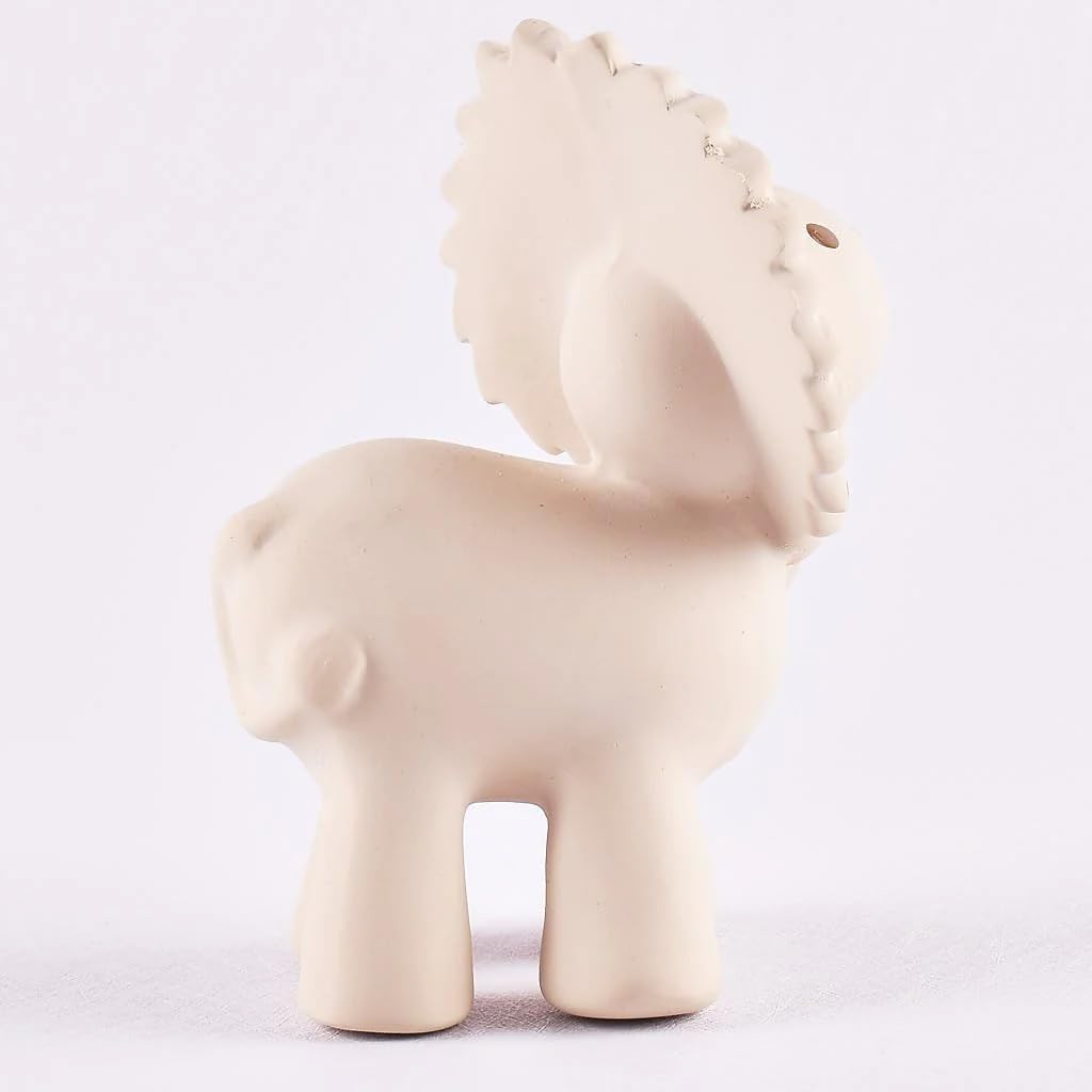 Tikiri My First Safari Lion Natural Rubber Rattle (Brown)