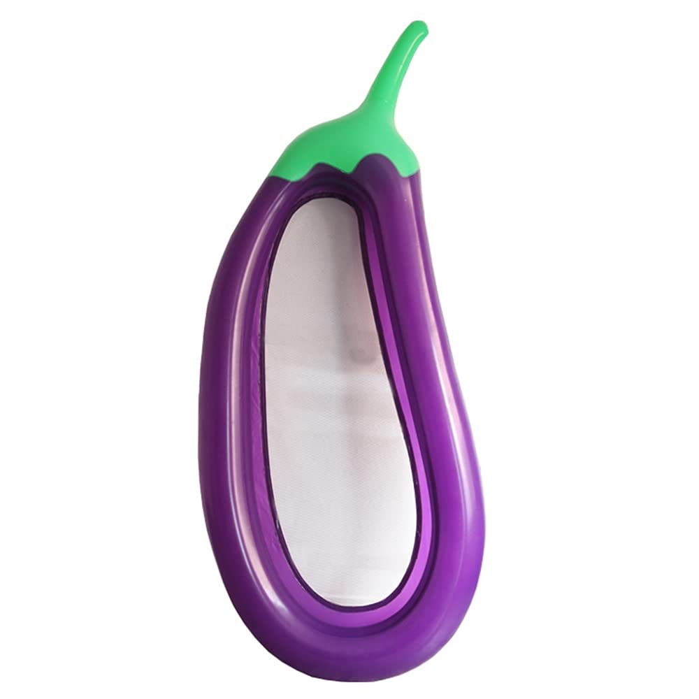 Inflatable Pool Float Pool Lounger Float for mature-themed Eggplant mesh Bottom Pool Float Pool Floating Chair  Great for Chilling in The Pool and Have held up with Kids Crawling on Them. (250x110cm)