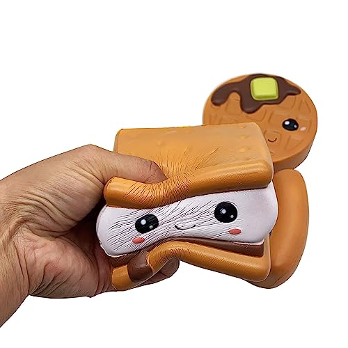 Aqueens 4 Jumbo Food Slow Rising Squishies Hamburger Bun Pizza Bread Kawaii Soft Toys Kid Squishy Squeeze Child Gift