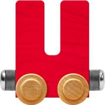 Maple Landmark Nametrains Bright Letter Car U - Made In Usa (Red)