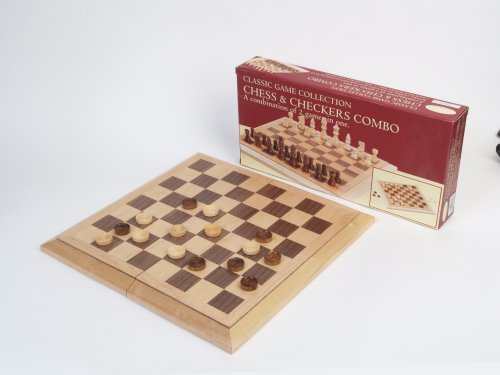 Deluxe Staunton Wood Chess And Checkers Set