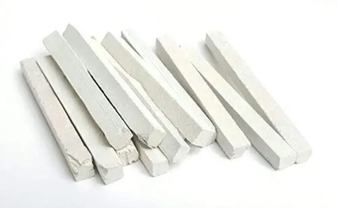 4OUR FAITH PACK OF 90 (600 grms) Indias Best Edible Slate Pencils/Slate Bars White Pencils/Natural Limestone Slate Chalk Pencils