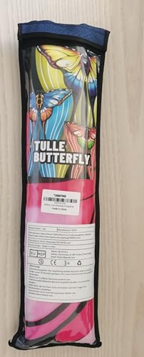 Sgftre Tulle Butterfly Pink Kite,Extremely Easy To Fly, Perfect Beach Kite For Family Outdoor Activities, Ideal For Adults And K