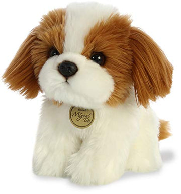 Aurora® Adorable Miyoni® Tots Shih Tzu Pup Stuffed Animal - Lifelike Detail - Cherished Companionship - Brown 11 Inches