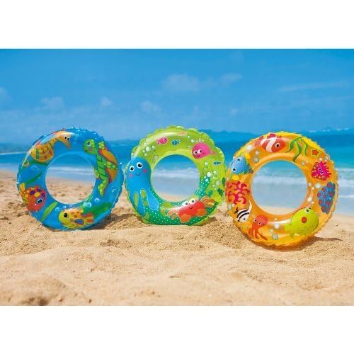 Intex 24' Inflatable Transparent Ring Swim Tube #59242 - Color May Very - 2 Pack