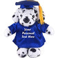 Plushland Plush Stuffed Animal Toys 8 Inches Present Gifts for Graduation Day  Personalized Text  Name or Your School Logo on Gown  Best for Any Grad School Kids (Graduation Dalmatian Blue Gown)