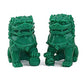We Pay Your Sales Tax Feng Shui Pair Of 3'' Green Fu Foo Dogs Guardian Lion Wealth Protection Statue Figurine Paperweights House
