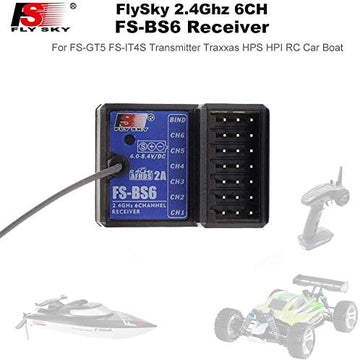 Flysky Fs Bs6 Receiver 2.4Ghz 6Ch For Flysky Fs-Gt5 Fs-It4S Fs-I6 Fs-I6X Transmitter Rc Car Boat (2Pcs)