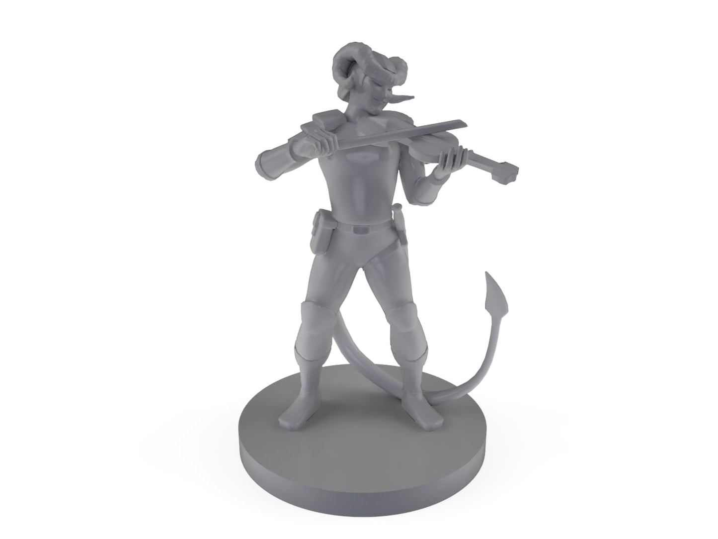 Tiefling Bard With Fiddle Tabletop Dnd Gaming Miniature
