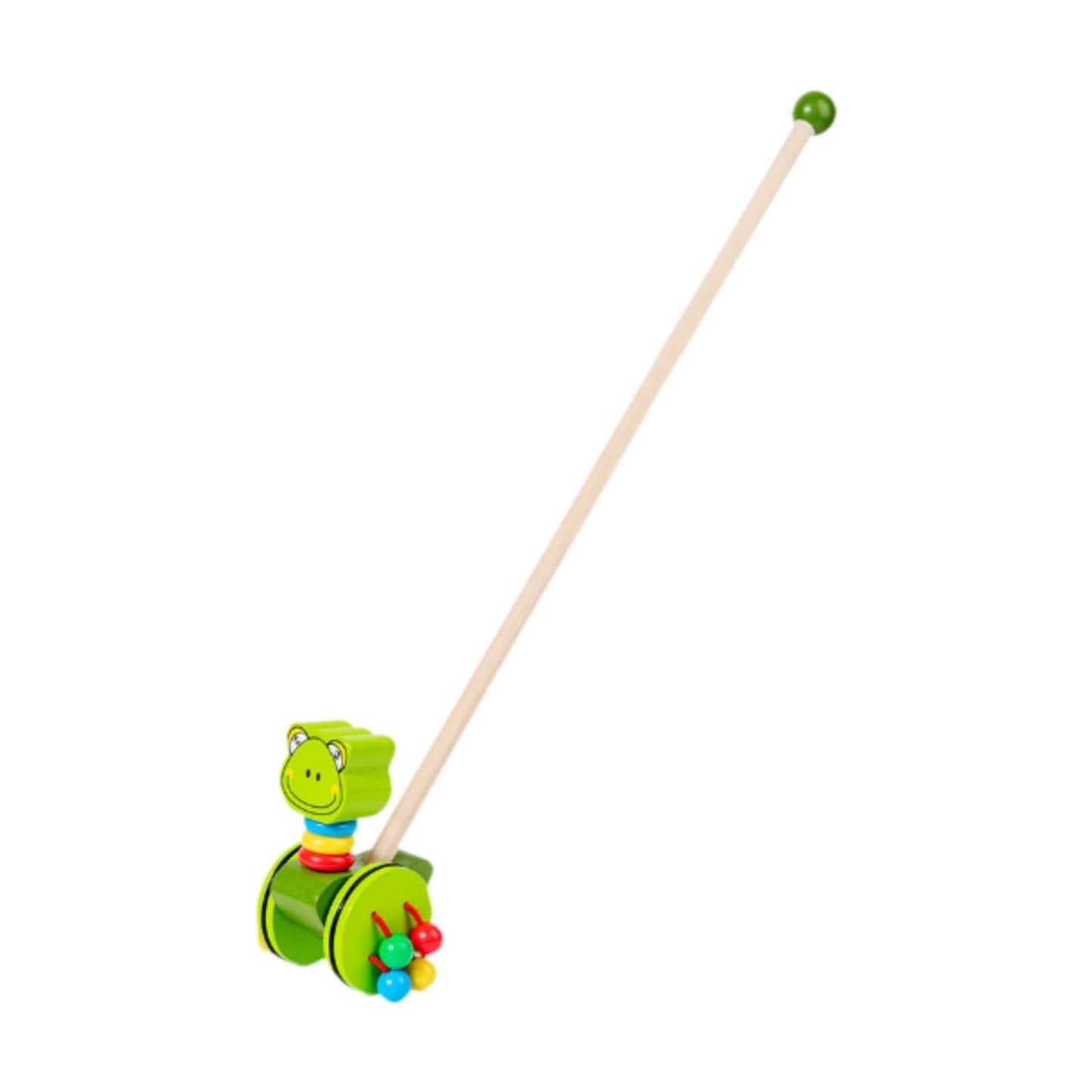 Bnf Push Along Walking Develops Motor Skills Wooden Push Toy For Kids Girls Boys Frog | Toys For Baby | Developmental Baby Toys