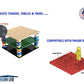 Slabdreamlab 12''X12'' Baseplate For All Major Building Bricks And Blocks (Bright Pink, 4-Pack)
