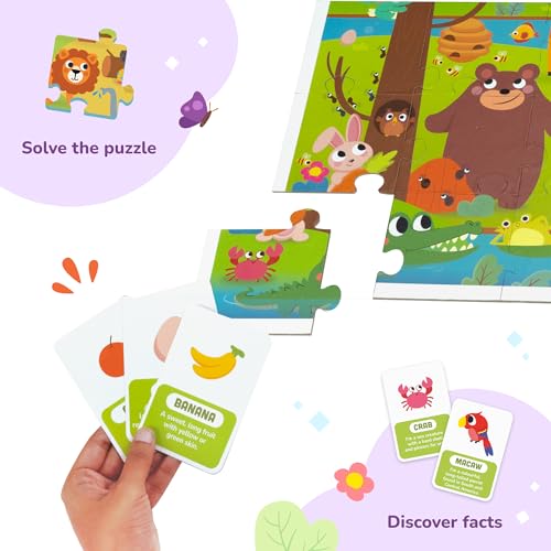 LoveDabble Search and Find Puzzle - Where is It? Jaunty Jungle | Toddler Puzzles Ages 3-5 | Animal Puzzle for Toddlers and Kids