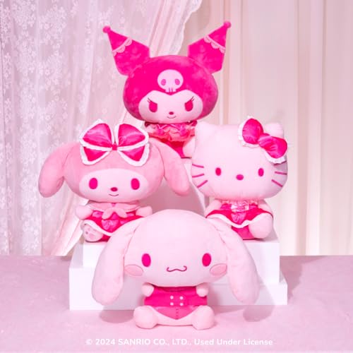 Hello Kitty My Melody 12" Pink Monochrome Plush Toy - Soft Polyester Stuffed Animal