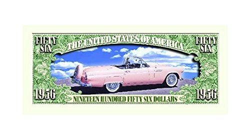 American Art Classics 1956 Thunderbird T-Bird Novelty Money Bills - Pack Of 10