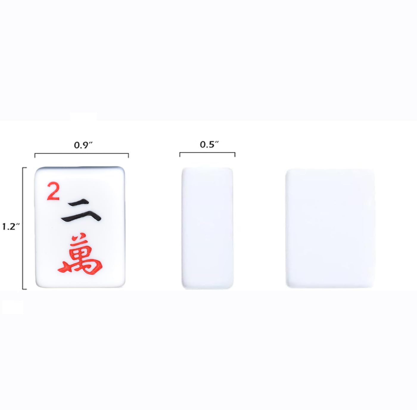TrendyMate American Mahjong Set - 166 Premium White Tiles, Melamine, 9"x20"x3", Includes 4 Racks/Pushers & Soft Blue Carrying Bag