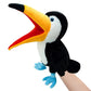 okegztoa Puppet Toucan Hand Puppet 13.8 Animal Puppet Toucan Puppets Stuffed Animal Hand Puppets for Kids with Movable Mouth Puppet Plush Multi-Color Toys Bird Puppet Role Play Teaching(Big Black)