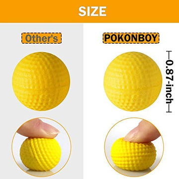 Pokonboy Upgraded 500-Round Balls Refill Pack Compatible With Nerf Rival Apollo, Zeus, Atlas And Artemis Blasters (Storage Bag Included)