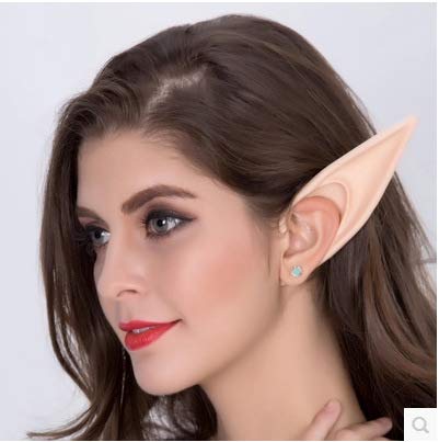 Aweilan Fairy Pixie Soft Elf Ears Cosplay Accessories Halloween Party Pointed Prosthetic Tips Ear (2 Pairs) (Green)
