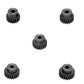 48P Hardened Steel Upgrade Pinion Gear Set: 19T 20T 21T 22T 23T fit 3.175mm (1/8-Inch) RC Motor Shaft (Work with Steel Spur Gear