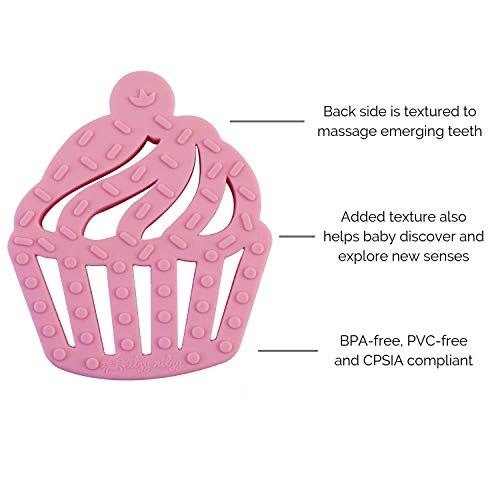 Itzy Ritzy Silicone Baby Teether - Bpa-Free Infant Teether With Easy-To-Hold Design & Textured Back Side To Massage & Soothe Sor