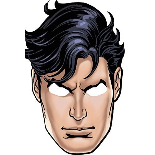 Justice League Party Paper Masks - Assorted Designs, 8 Pcs