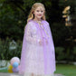 Lovely Mermaid Girls Cape Cloak Princess Shining Halloween Christmas Dress Up Birthday (Purple)