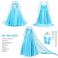 Uraqt Princess Dress Costume For Girls Princess Costume Fancy Dress Up For Halloween Birthday Party Queen Cosplay With Crown Wan