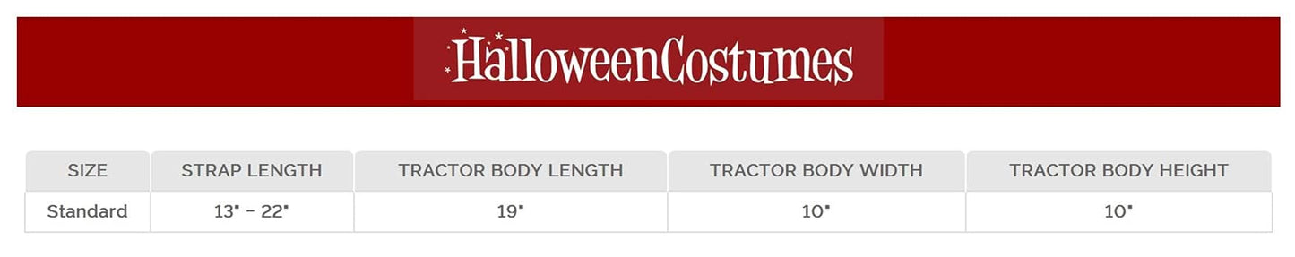 Toddler Ride In Tractor Costume, Foam-Backed Tunic Farm Cosplay Halloween Costume Outfit Standard