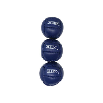 Zeekio Galaxy Juggling Balls - enhanced 12 Panel Genuine Leather Balls - 130g - 67mm - Pack of 3 Dark Blue