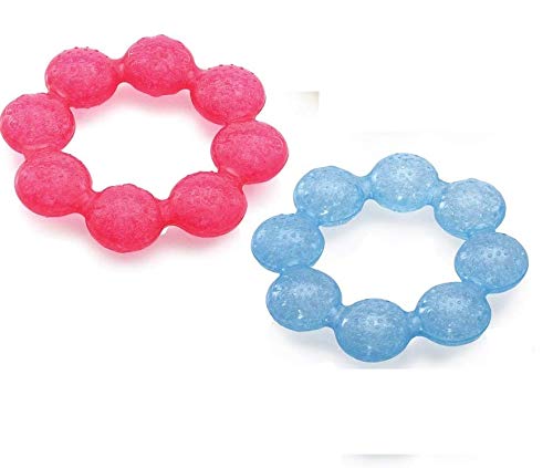 Nuby Icybite Soother Ring Teether, Blue/Red