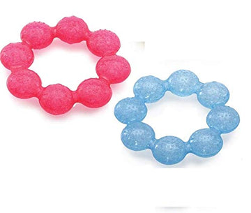 Nuby Icybite Soother Ring Teether, Blue/Red