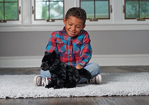 Wild Republic Wolf Plush Toy - Black 12" Stuffed Animal, Kids Gifts, Cotton Model 23075