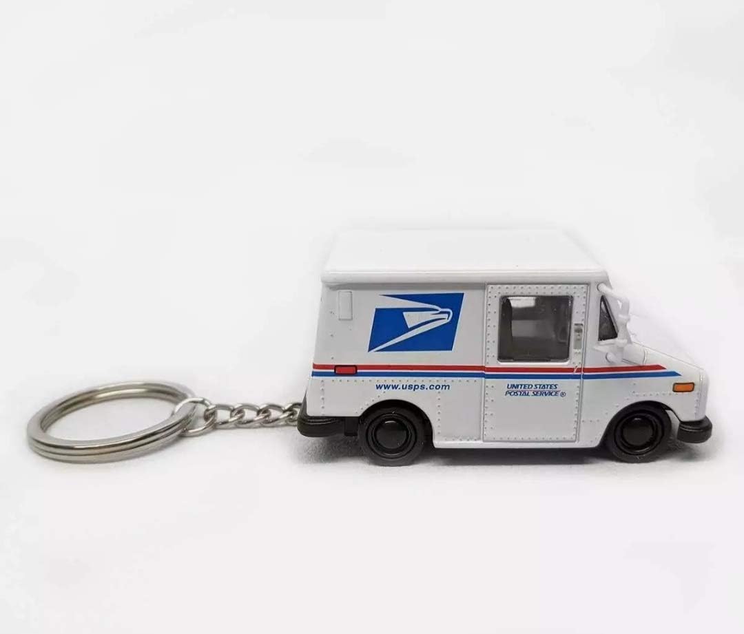 ??KiNSMART Die Cast 2.5 Inch United States Postal Service Truck USPS Grumman LLV 1:72 Scale 2.5in Key-Chain