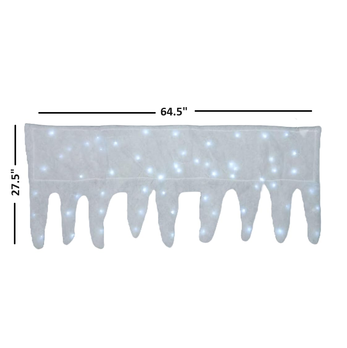 Kovot Led Snow Mantle & Buffet Cover | Icicle Mantle Cover Holiday Decor