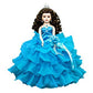 Kinnex Collections By Amanda 18' Porcelain Quince Anos Quinceanera Umbrella Last Doll Muneca Centerpiece ~ Kw18728 ~ (Turquoise)