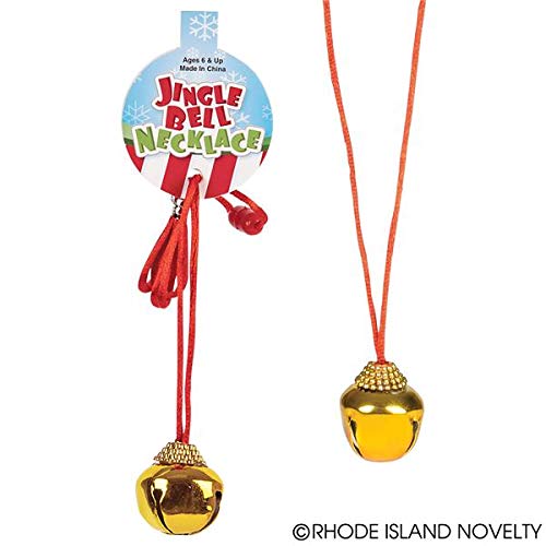 Rhode Island Novelty Jingle Bell Necklaces, One Dozen per Order