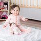 Baby Starters Plush Baby Doll Rattle, Brunette Olivia, 9" Fabric, Pink