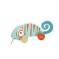 Janod - Tropik Pull-Along Chameleon - Wooden Early-Learning Toy - Silent Wheels - Educational Walking And Balancing Toy - Water-Based Paint - 1 Year + J08264, Green