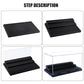 Wmm Minifigure Display Case For Action Figures Blocks, Dustproof Acrylic Display Box Storage With 3 Movable Steps For Collection