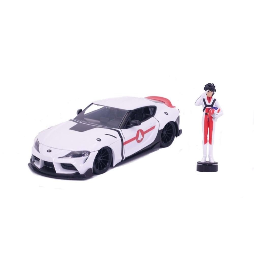Robotech 1:24 2020 Toyota Supra Die-cast car & 2.75 Rick Hunter Figure Toys for Kids and Adults