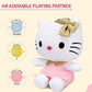 Hello Kitty In Pink Outfit And Golden Bow