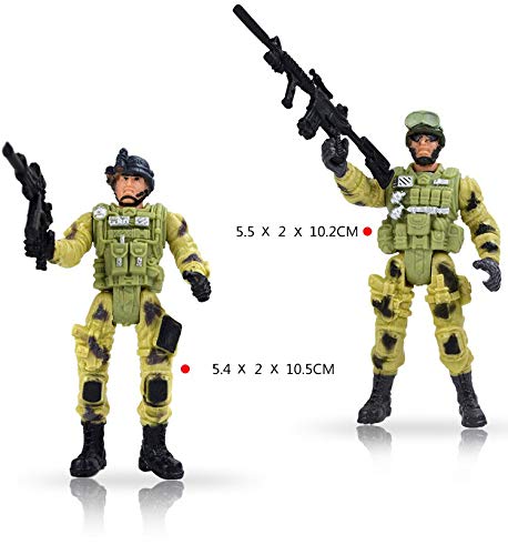 PowerTRC 6 Pcs Army Men Military Action Figures  Special Force Soldiers Toys for Kids 5-7  Army Action Figures with Military  Accessories Toy Soldiers for Boys