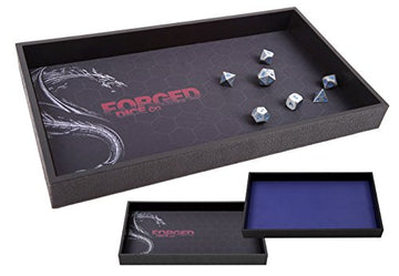 Forged Dice Co. Dice Tray 14 - Double Sided and Removable Neoprene Rolling Dice Mat - for Any Dice or Board Game, Tabletop RPGs